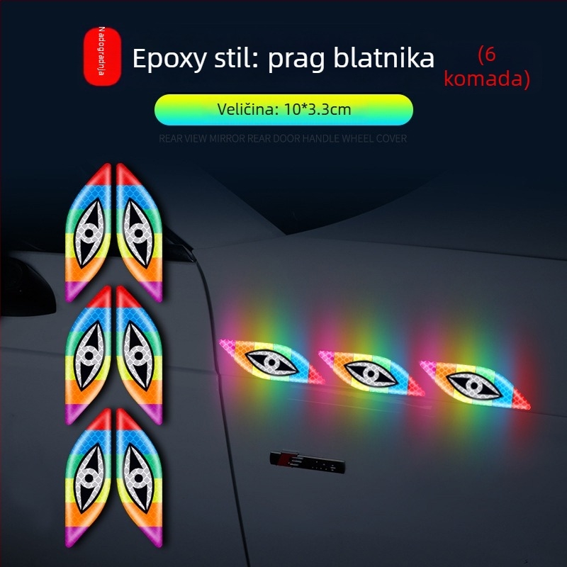 Protukolizijski pojas sa šarenim reflektirajućim naljepnicama za opću uporabu