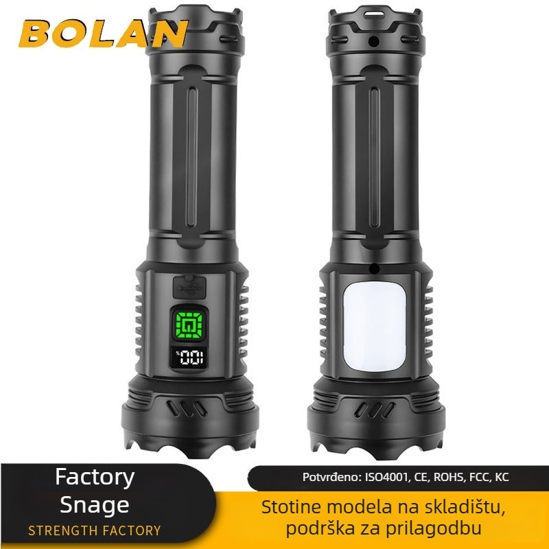 Ručna LED svjetiljka za vanjsku upotrebu – usmjereni snop, 30W, 350+ lm, domet preko 500 m, punjiva