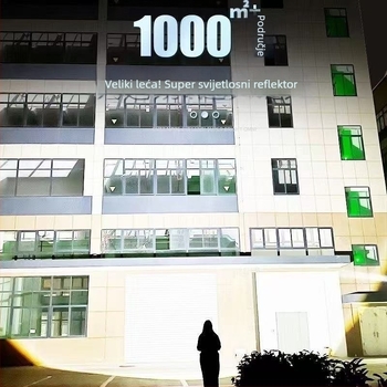 LED svjetiljka s cilindričnim kućištem i podesivim fokusom – punjiva, 1500mAh, 10W, domet 100–200 m, ABS kućište