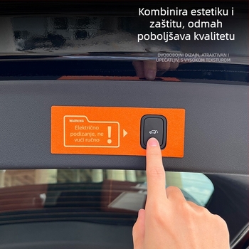Posebne auto naljepnice za Wenjie M7/M8/M9 sa uzorkom upozorenja, materijal od zamat materijala, montaža ljepilom.