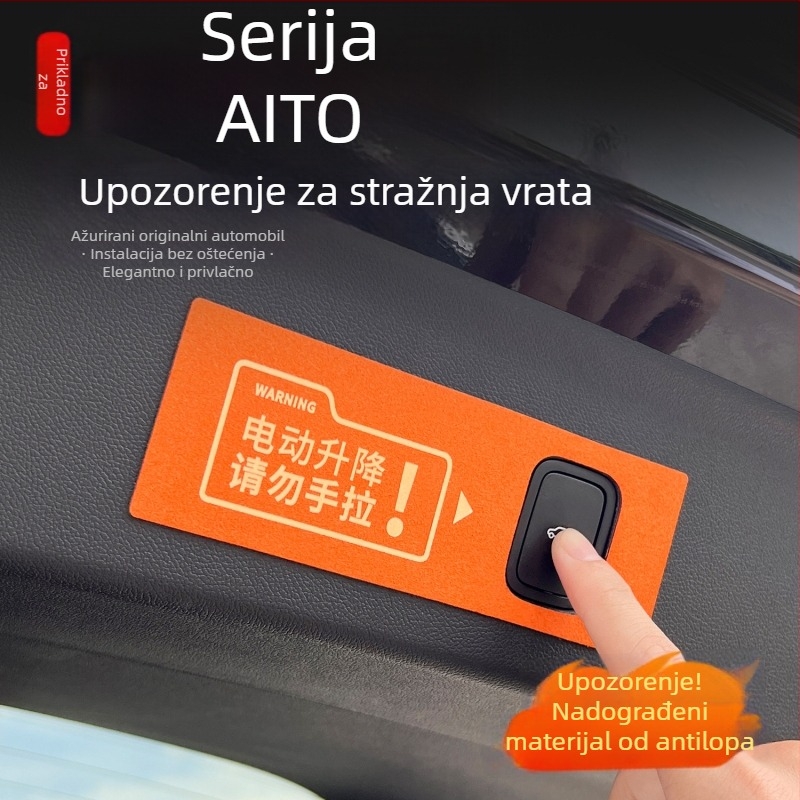 Posebne auto naljepnice za Wenjie M7/M8/M9 sa uzorkom upozorenja, materijal od zamat materijala, montaža ljepilom.
