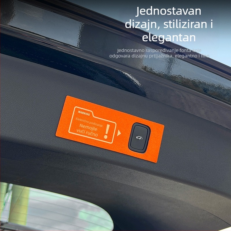 Posebne auto naljepnice za Wenjie M7/M8/M9 sa uzorkom upozorenja, materijal od zamat materijala, montaža ljepilom.