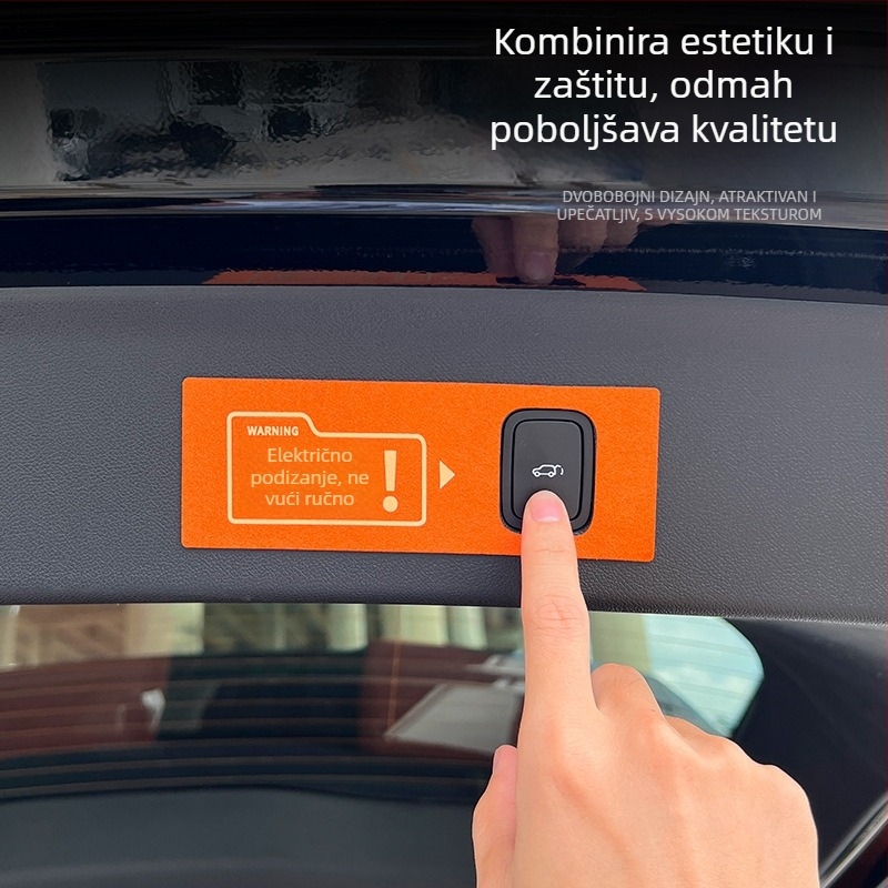 Posebne auto naljepnice za Wenjie M7/M8/M9 sa uzorkom upozorenja, materijal od zamat materijala, montaža ljepilom.