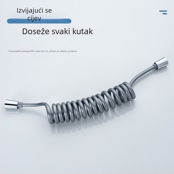 Zidna ručna slavina s bakrenim prskalom i dvostrukim izlazom, nosač (zidna montaža; bakar; prskalo; dvostruki izlaz)