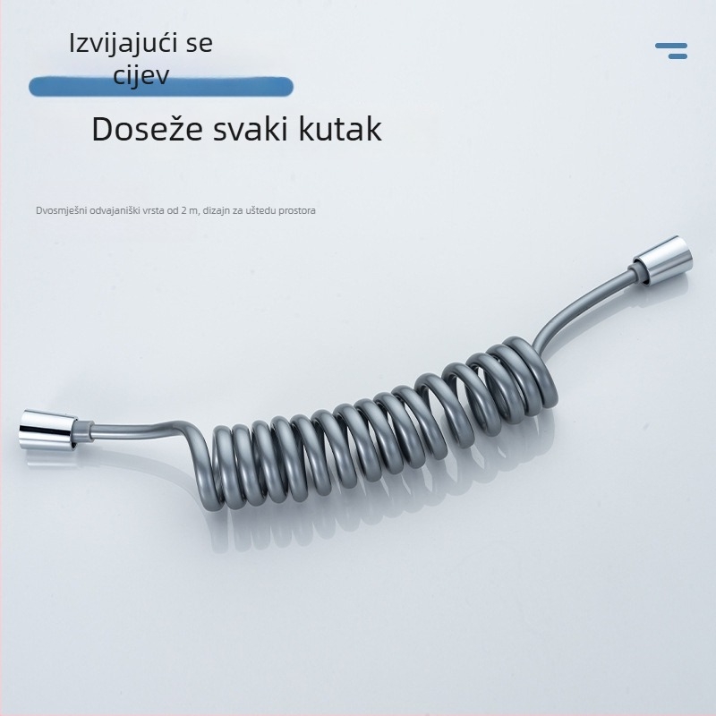 Zidna ručna slavina s bakrenim prskalom i dvostrukim izlazom, nosač (zidna montaža; bakar; prskalo; dvostruki izlaz)