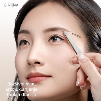 Niliya visoko precizan klip za obrve i skup alata za vađenje dlačica – klip za obrvu, kliješta za vađenje dlačica, pinceta za lažne trepavice