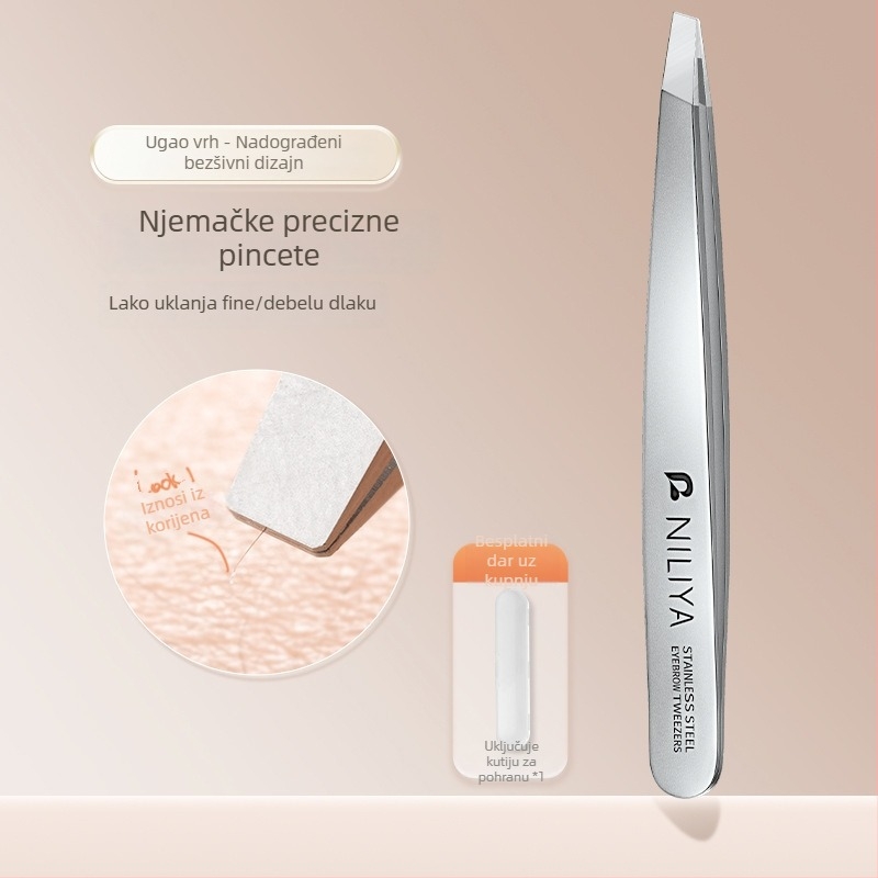 Niliya visoko precizan klip za obrve i skup alata za vađenje dlačica – klip za obrvu, kliješta za vađenje dlačica, pinceta za lažne trepavice