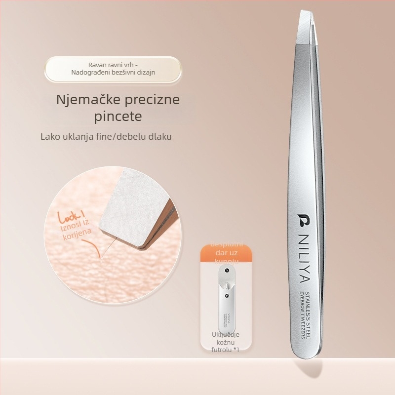 Niliya visoko precizan klip za obrve i skup alata za vađenje dlačica – klip za obrvu, kliješta za vađenje dlačica, pinceta za lažne trepavice