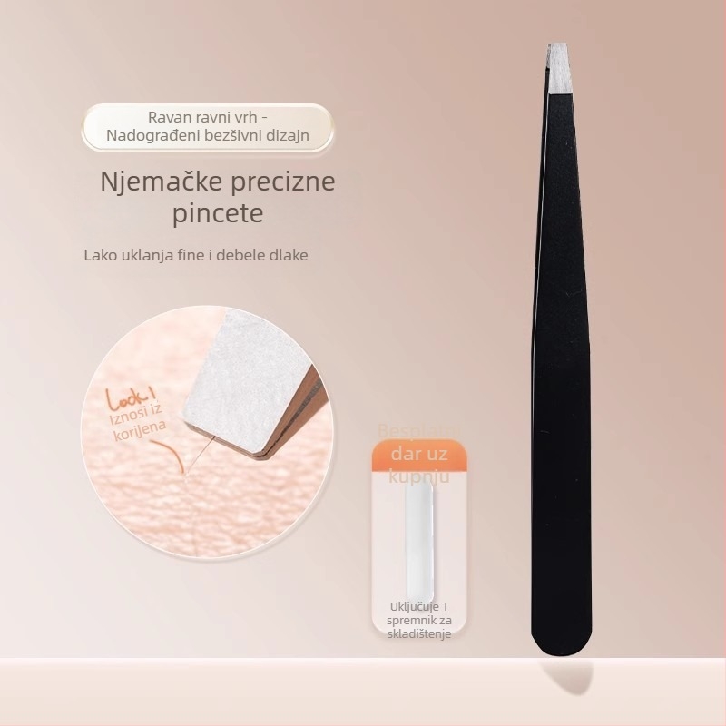 Niliya visoko precizan klip za obrve i skup alata za vađenje dlačica – klip za obrvu, kliješta za vađenje dlačica, pinceta za lažne trepavice