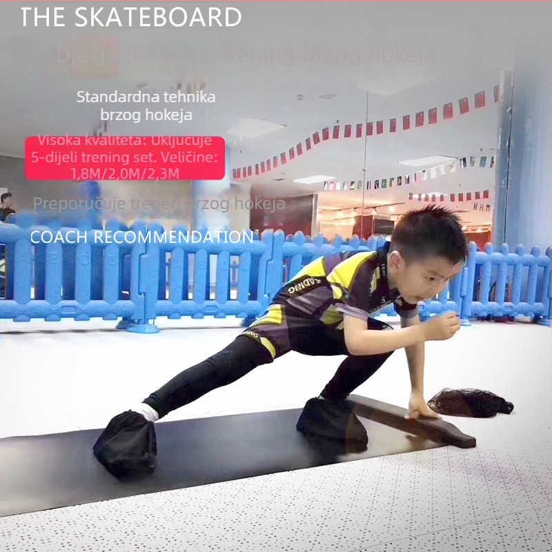 Daska za vježbanje ravnoteže za roleri i brzokorčanje — gornji materijal PU, potplat TPR, kotači u jednom redu, neklizajući kotači