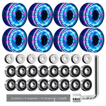 FLTS rol skates s dvostrukim redom PU kotača, univerzalno za odrasle