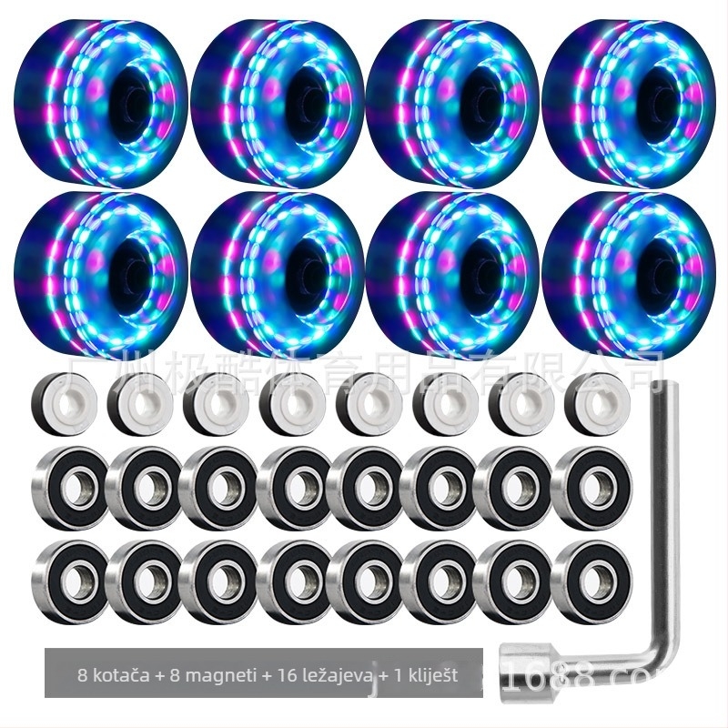 FLTS rol skates s dvostrukim redom PU kotača, univerzalno za odrasle