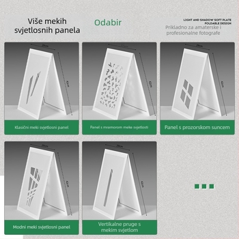 Reflektirajuća ploča — sklopiva ploča za mekano svjetlo s reflektivnim zaslonom; PVC vodootporna; Marka Tengyu; Materijal: papir sa sumpornom kiselinom; Težina: 0,15 kg; Pogodno za fotografiranje proizvoda