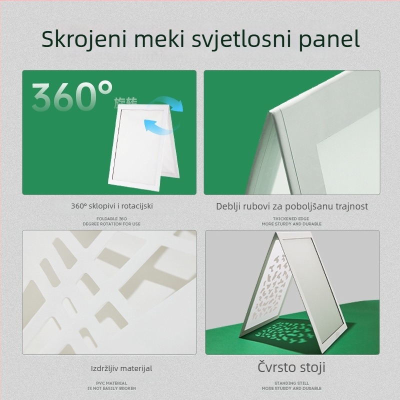 Reflektirajuća ploča — sklopiva ploča za mekano svjetlo s reflektivnim zaslonom; PVC vodootporna; Marka Tengyu; Materijal: papir sa sumpornom kiselinom; Težina: 0,15 kg; Pogodno za fotografiranje proizvoda