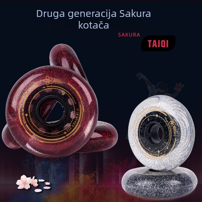 Odrasli: jednokotač za rolanje na rolama, PU napunjeni gumeni kotač, otporan na habanje, visoka elastičnost