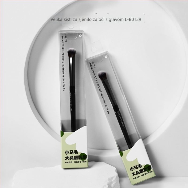 Kompaktni set četkica za šminku: četka za obrve, četka za temelj, kontur četka i četka za sjenilo