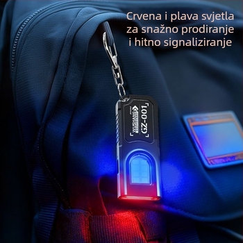 Prednje svjetlo za bicikl za noćnu vožnju – punjivo, vodootporno, domet do 50 m, s lancem za ključeve