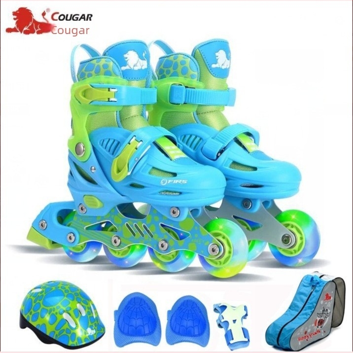Dječje inline rolice - gornji dio od PVC-a, TPR đon, gumeni kotači, jednoslojni red