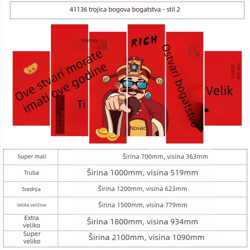 Zidne naljepnice s Bogom sreće i scenom utrke konja – 3D moderni minimalistički dekorativni zidni naljepnice, PVC, 5+ komada, univerzalni prostor