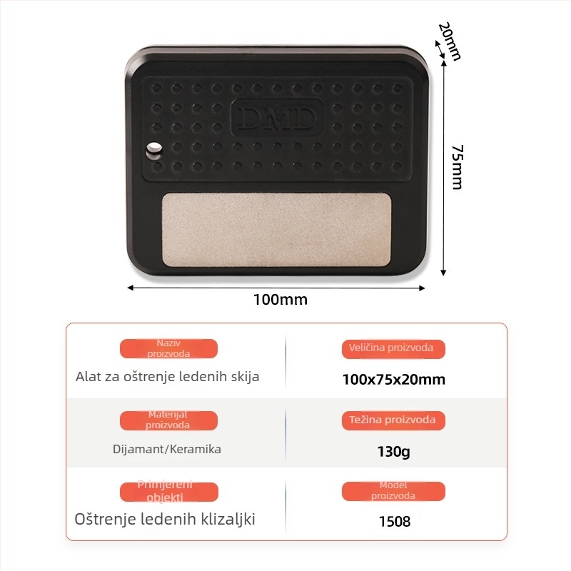 Oštrica za klizaljke na led, model 1508, abrazivni emery, zrnatost 400, za brušenje klizaljki, težina 116 g