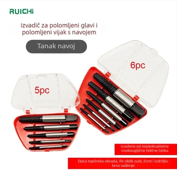 Ruichi set za vađenje šrafova – slomljena glava, dvostruka glava, Thick Filament model