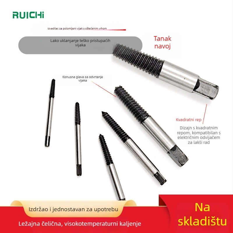 Ruichi set za vađenje šrafova – slomljena glava, dvostruka glava, Thick Filament model