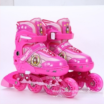 Dječji inline skates set, za početnike, prilagodljivi bljeskajući kotači, gornji dio od PVC mreže, PU kotači