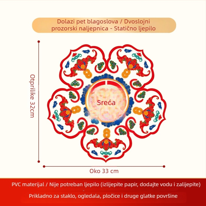 Naljepnice za prozor – elektrostatni film, pakiranje: Opp bag, brend Xiangsheng textile, kategorija: prozorske rešetke