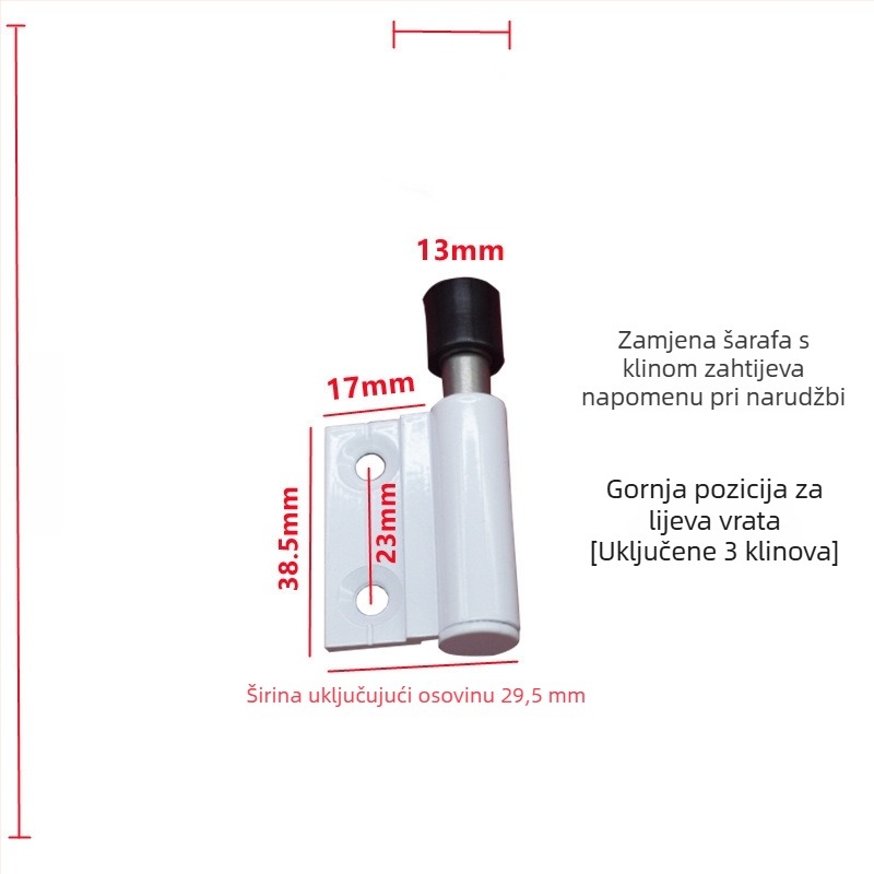 Sklopivi šarnir za vrata, nehrđajući čelik, model 1, moderni minimalistički stil, univerzalan za vrata i prozore