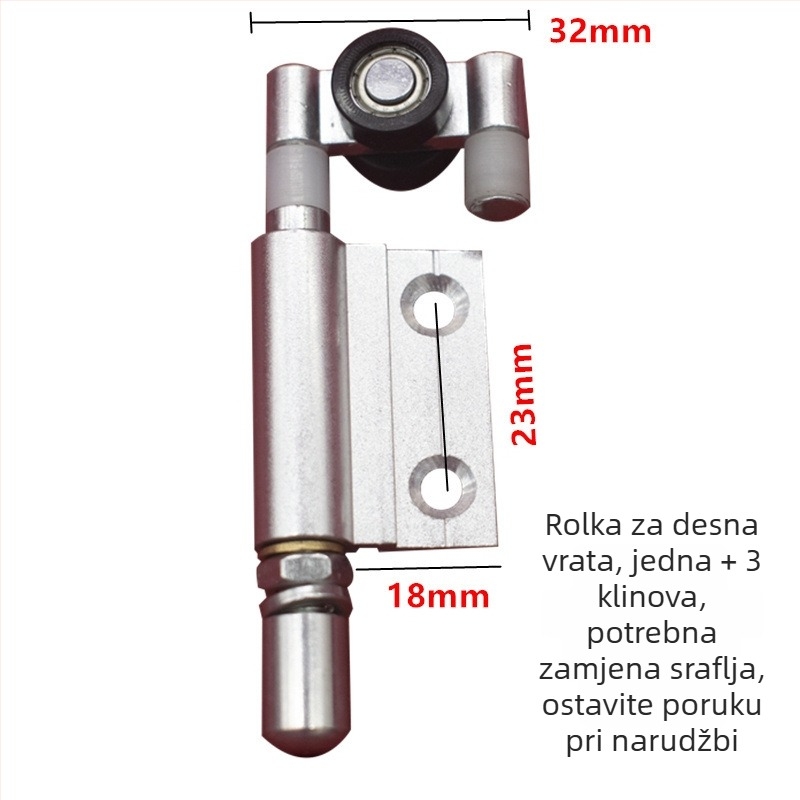 Sklopivi šarnir za vrata, nehrđajući čelik, model 1, moderni minimalistički stil, univerzalan za vrata i prozore