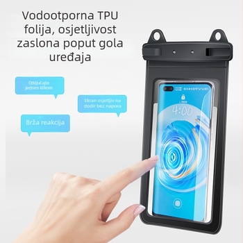 Vodootporna futrola za telefon s prozirnim PVC prozorom – kompatibilna s dodirnim zaslonom, pogodna za ronjenje, plivanje i aktivnosti na otvorenom; univerzalna za sve uzraste
