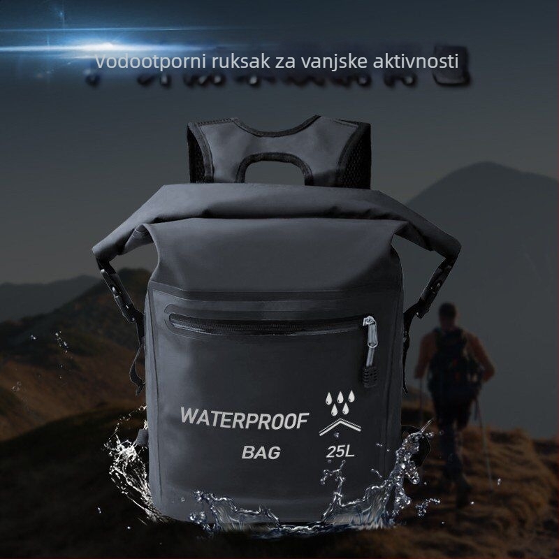 Trekkers 25L vodootporni ruksak za planinarenje, ronjenje i penjanje — 500D clip mesh tkanina, vodootporan materijal