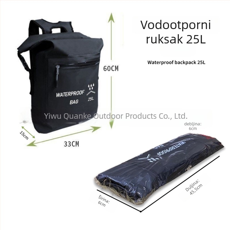 Trekkers 25L vodootporni ruksak za planinarenje, ronjenje i penjanje — 500D clip mesh tkanina, vodootporan materijal