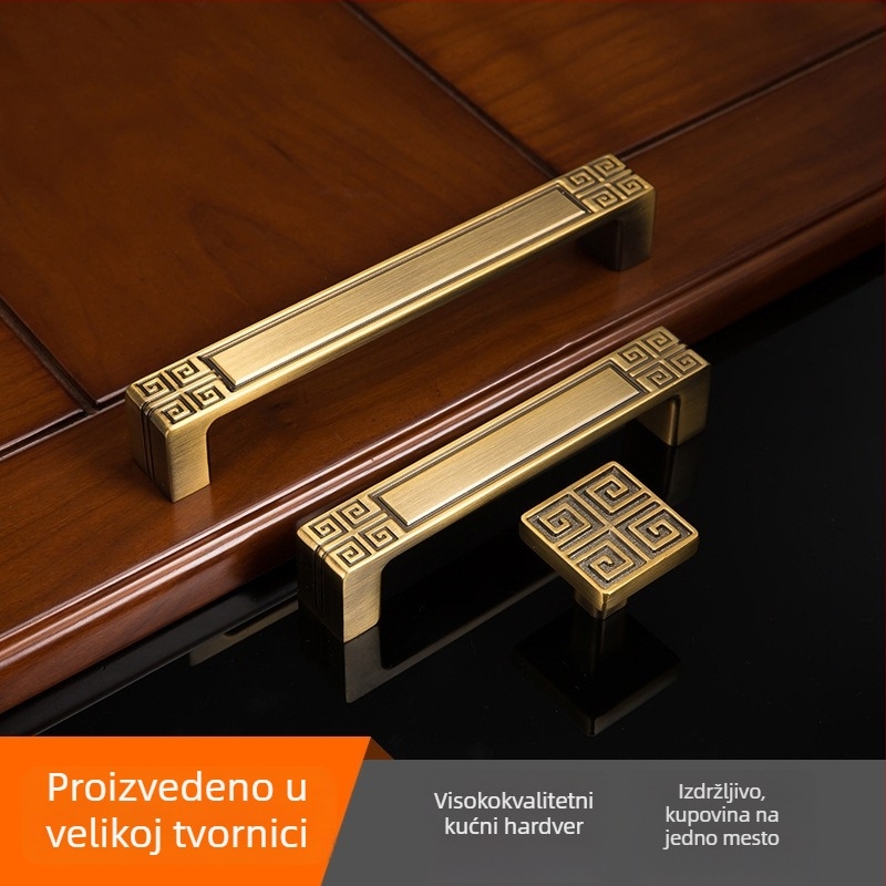 Ručka za ormar od cinkovog legura, model 7533, novi kineski stil, namijenjena za ladice, ormariće, vrata, garderobu i ormariće za cipele