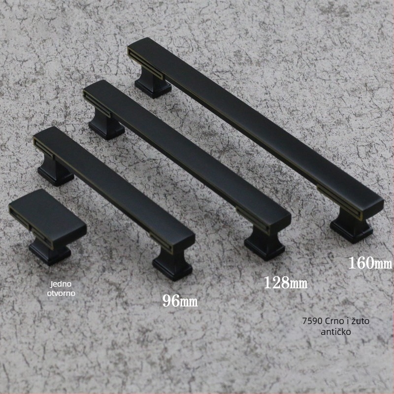 Ručka za ormar od cinkovog legura, model 7533, novi kineski stil, namijenjena za ladice, ormariće, vrata, garderobu i ormariće za cipele
