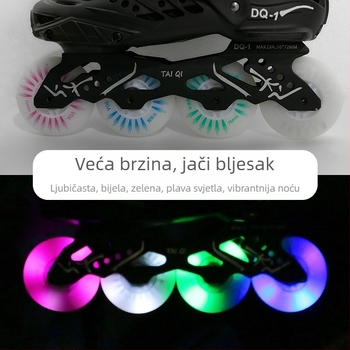 Kotači za rolanje s LED osvjetljenjem, svjetleći, jednoslojni, otporni na habanje 90A, ravna kočnica