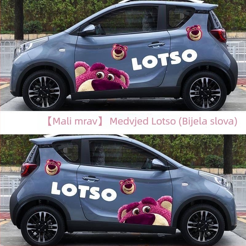 Automobilska naljepnica Chery EQ1 Little Ant Strawberry Bear – vodootporna, ABS plast, prilagođeni postupak, model 06