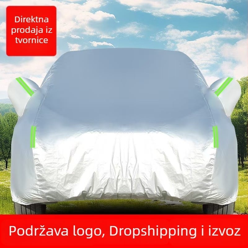 Univerzalna navlaka za automobil, potpuno pokrivanje, debeli materijal, zaštita od sunca i kiše, otporan na snijeg