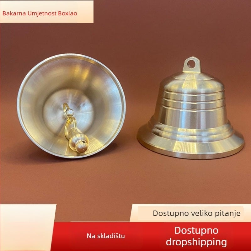 Bakreni zvončić s privjeskom – vjetrov zvuk, kineski stil, univerzalna uporaba, metalni materijal, Bo xiao