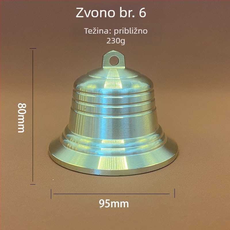 Bakreni zvončić s privjeskom – vjetrov zvuk, kineski stil, univerzalna uporaba, metalni materijal, Bo xiao
