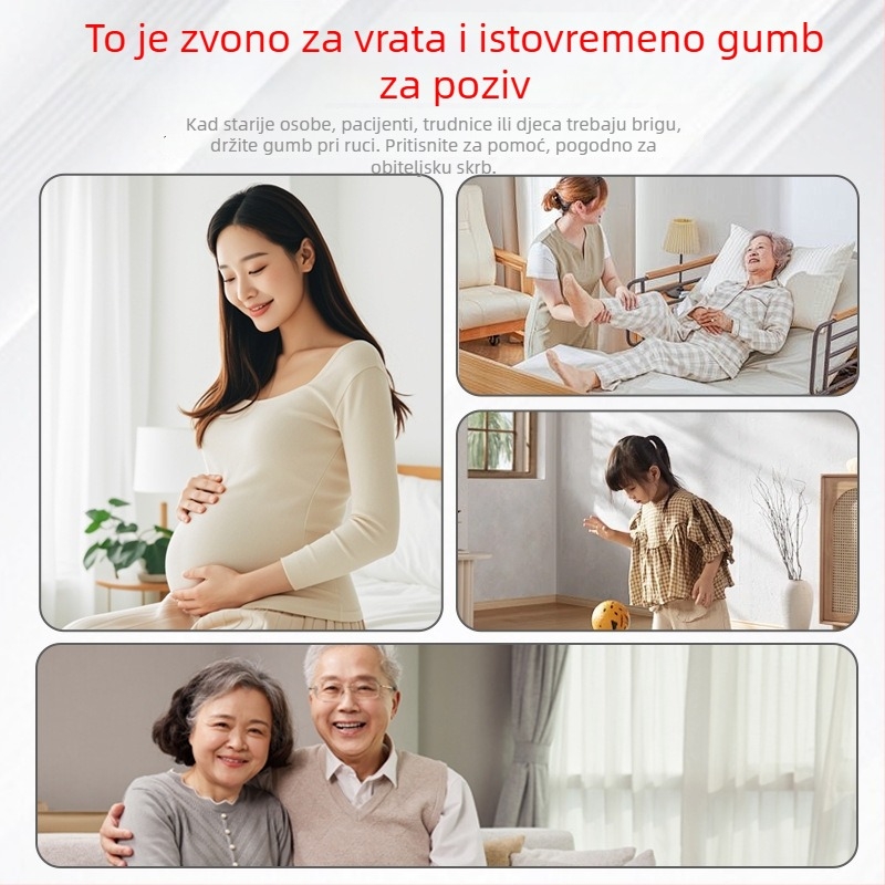 Bežični kućni pozivni sustav za starije osobe i pacijente — YS-HJ model, napajanje iz mreže 110–240 V, više tonova zvona