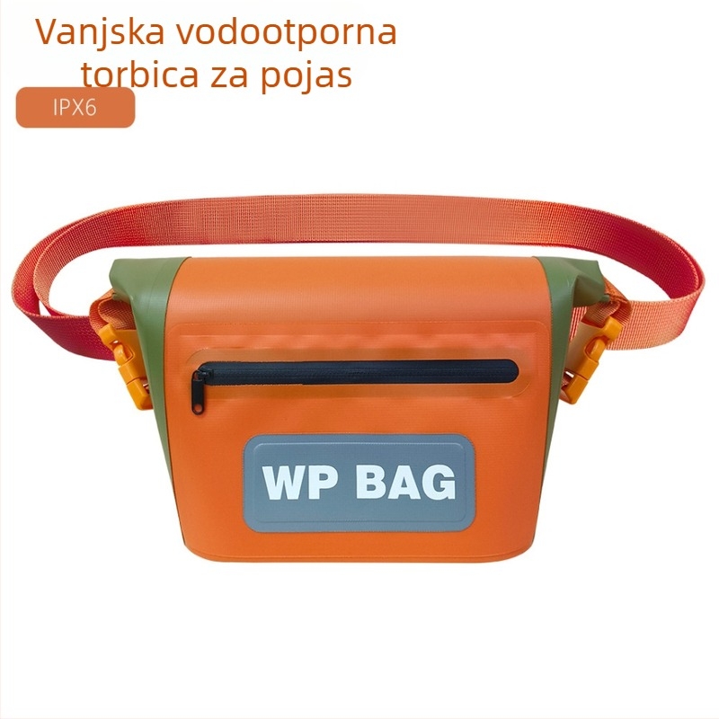 PVC vodootporna pojasna torba za outdoor aktivnosti, unisex, prilagodljiva s logom i personalizacijom, pogodna za ribolov i planinarenje