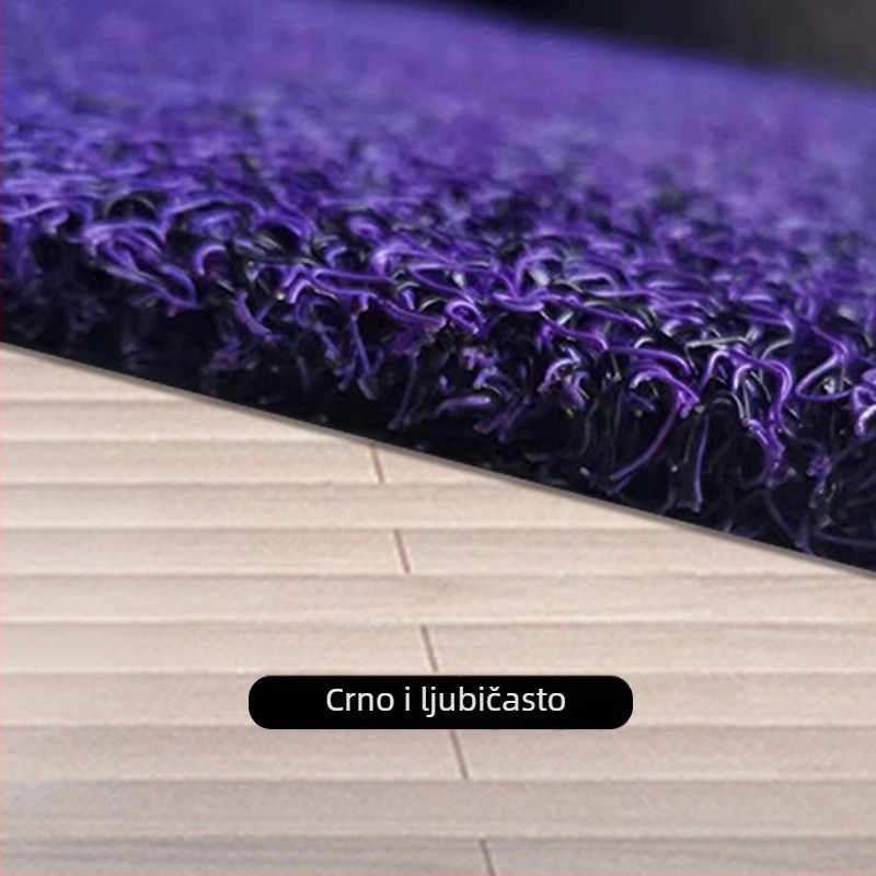 PVC podna prostirka s svilnim kružnim uzorkom, kvadratnog oblika, jednobojna, pogodna za usisavanje