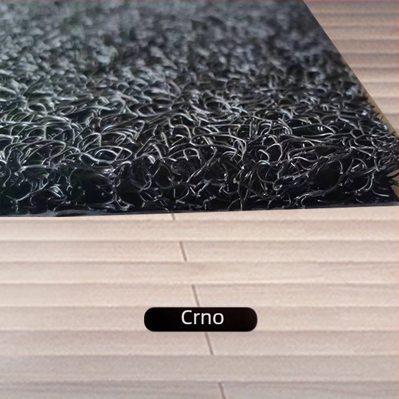 PVC podna prostirka s svilnim kružnim uzorkom, kvadratnog oblika, jednobojna, pogodna za usisavanje