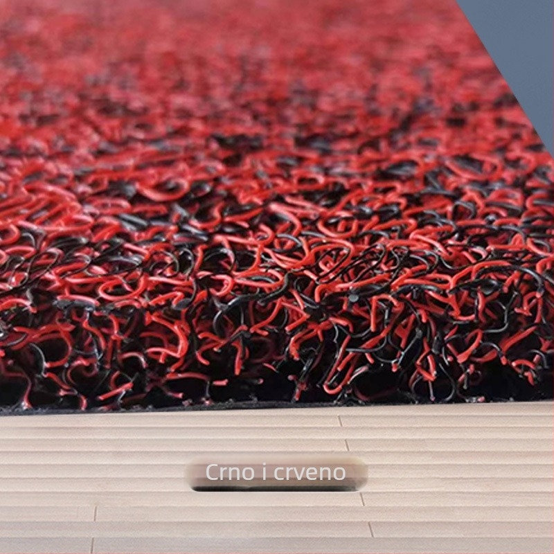 PVC podna prostirka s svilnim kružnim uzorkom, kvadratnog oblika, jednobojna, pogodna za usisavanje