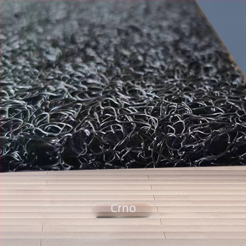 PVC podna prostirka s svilnim kružnim uzorkom, kvadratnog oblika, jednobojna, pogodna za usisavanje