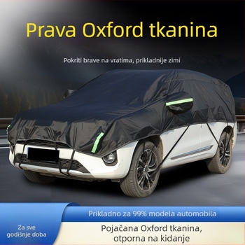 Polupokrov za automobil od Oxford platna, zaštita od sunca, vodootporan, toplinska izolacija, univerzalni dizajn
