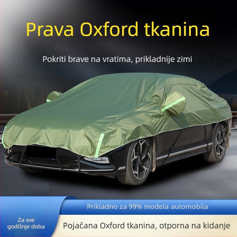 Polupokrov za automobil od Oxford platna, zaštita od sunca, vodootporan, toplinska izolacija, univerzalni dizajn