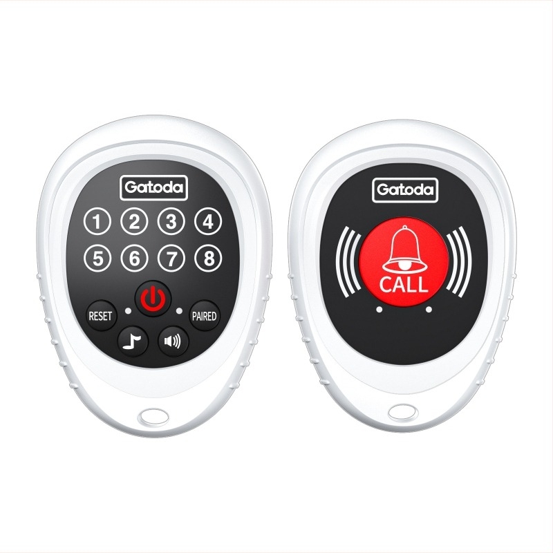 Bežični sustav poziva uz krevet – kućno urgentno pozivanje za njegu starijih i bolesnika, ugrađena litijska baterija, 5V, 12 tonova zvona, modeli T-1908/T-1909