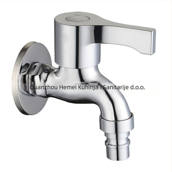 Ugradna zidna slavina za perilicu rublja, produženi brzi uključni ventil, cinkova legura, 15 mm ulaz/izlaz, 0–90°C, 1,6 MPa